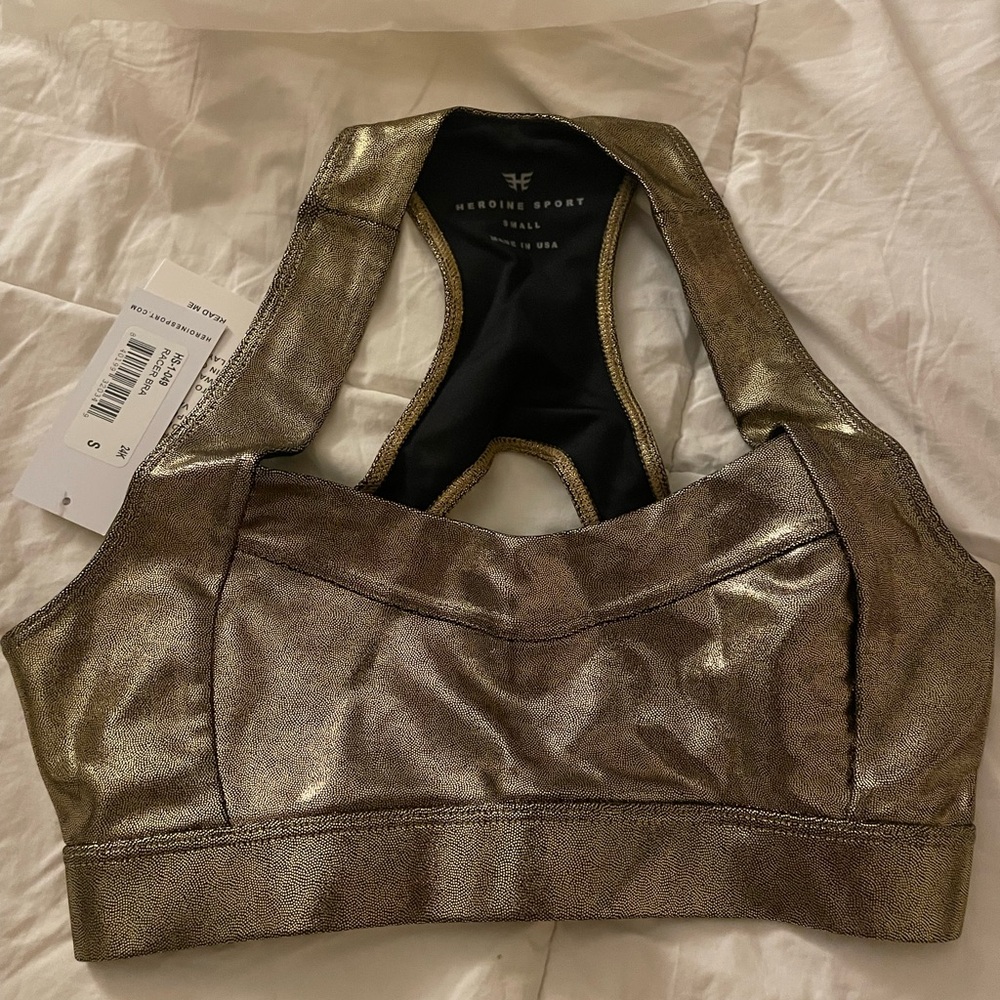 Heroine Sport 24K Gold Racer Bra (Small)